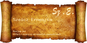 Szeicz Erneszta névjegykártya